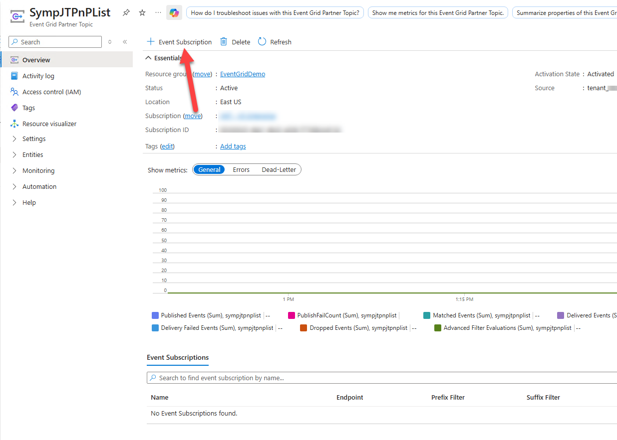 Add an Event Subscription Preview Image